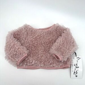 Pippa & Julie Baby Girl Pink Faux Fur Sweater - New!